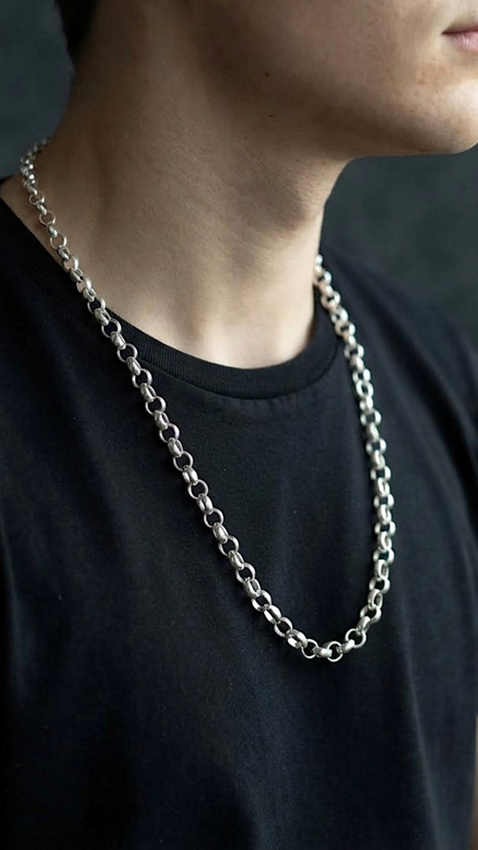 Cadena Rolo 60cm Plata Italiana 925
