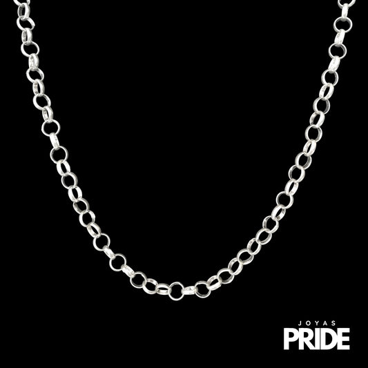 Cadena Rolo 60cm Plata Italiana 925