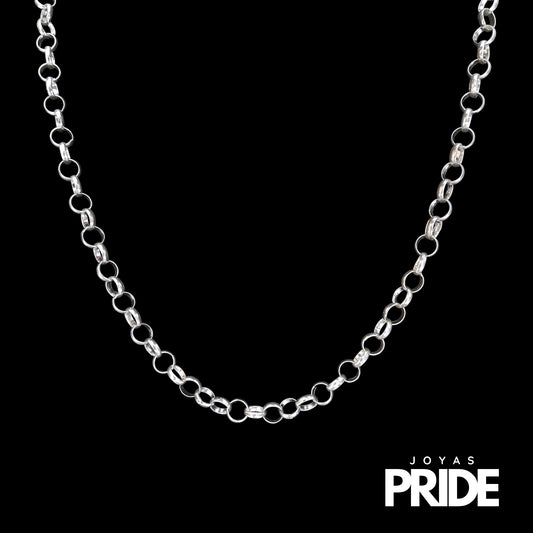 Cadena Rolo 60cm Plata Italiana 925
