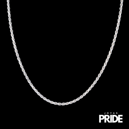 Cadena Tourbillón 3.5mm Grosor - 60cm Plata Italiana 925