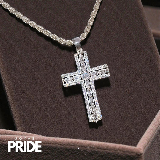 Colgante Cruz Lucentia Plata Italiana 925