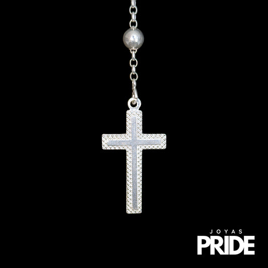 Cadena Rosario Luxury Plata Italiana 925