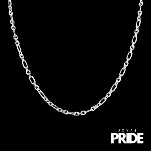Cadena Eslabones 4mm Ancho - 50cm Plata Italiana 925