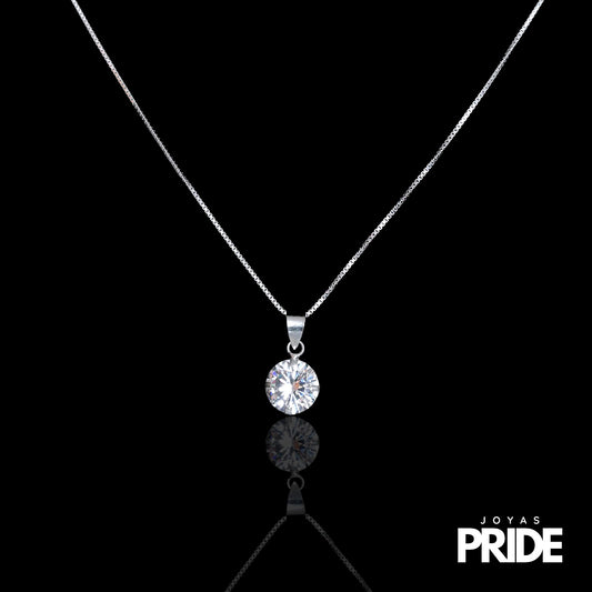 Collar Punto De Luz 50cm Plata Italiana 925