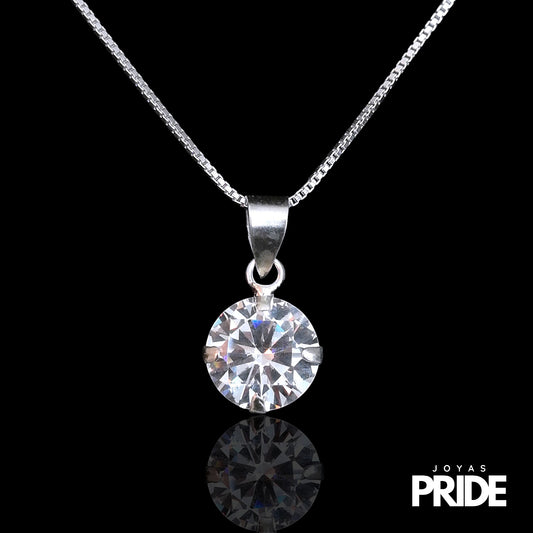 Collar Punto De Luz 50cm Plata Italiana 925