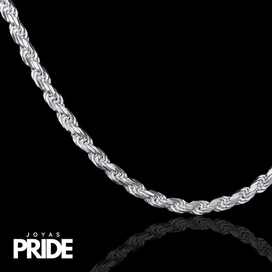 Cadena Tourbillón 5mm Grosor - 55cm Plata Italiana 925