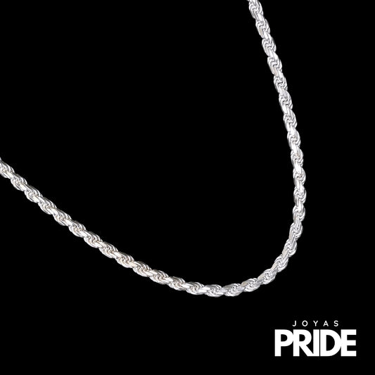 Cadena Tourbillón 5mm Grosor - 55cm Plata Italiana 925