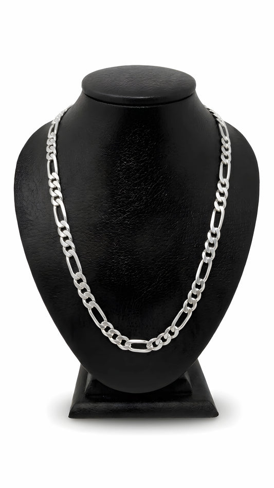 Cadena Cartier 6mm Ancho - 60cm Plata Italiana 925