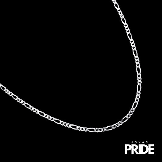 Cadena Cartier 3mm Ancho - 50cm Plata Italiana 925