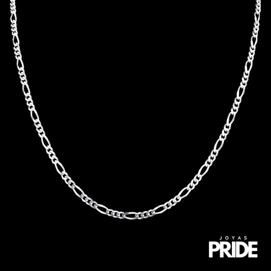 Cadena Cartier 3mm Ancho - 50cm Plata Italiana 925