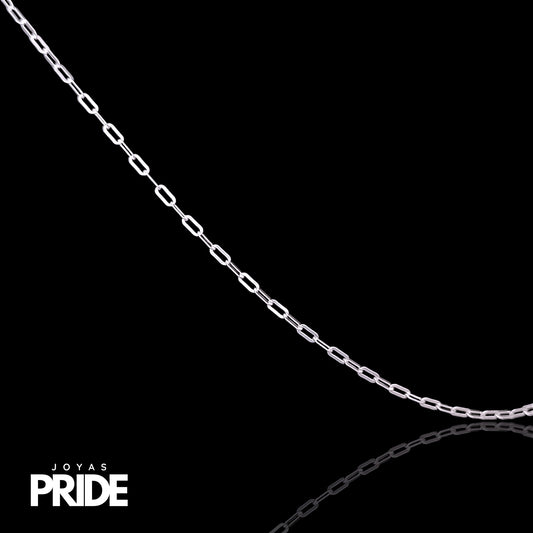 Cadena Eslabones 50cm Plata Italiana 925