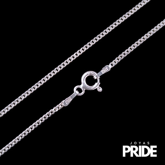 Cadena Grumet 50cm Plata Italiana 925