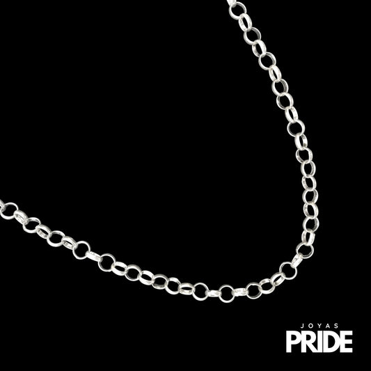 Cadena Rolo 60cm Plata Italiana 925