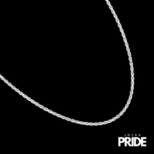 Cadena Tourbillón 3.5mm Grosor - 60cm  Plata Italiana 925