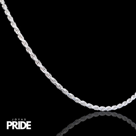 Cadena Tourbillón 2mm Grosor - 60cm Plata Italiana 925