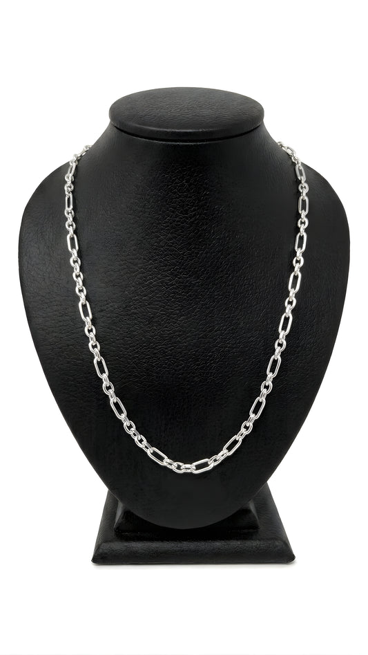 Cadena Eslabones 4mm Ancho - 50cm Plata Italiana 925
