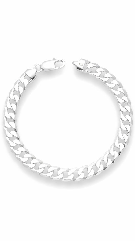Pulsera Grumet 1cm Ancho Plata Italiana 925
