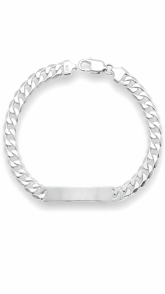 Pulsera Grumet Piocha 1cm Ancho Plata Italiana 925