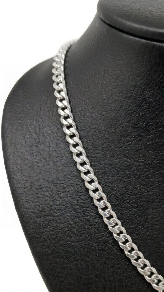 Cadena Grumet 5mm Ancho - 60cm Plata Italiana 925