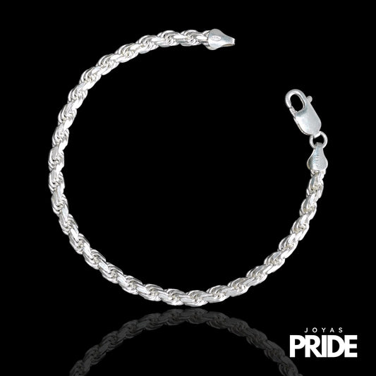 Pulsera Tourbillón 5mm Grosor Plata Italiana 925