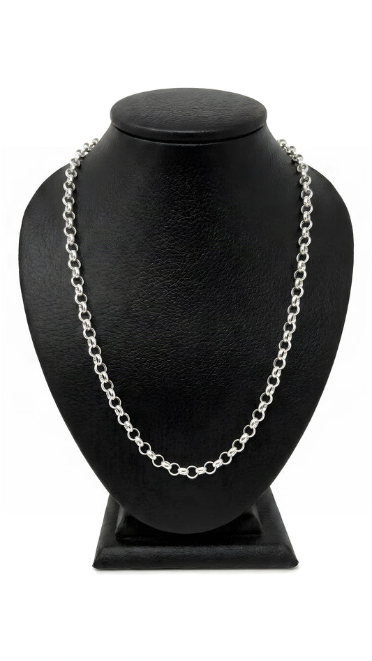 Cadena Rolo 60cm Plata Italiana 925