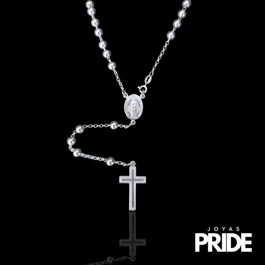 Cadena Rosario Luxury Plata Italiana 925