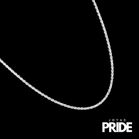 Cadena Tourbillón 2mm Grosor - 60cm Plata Italiana 925